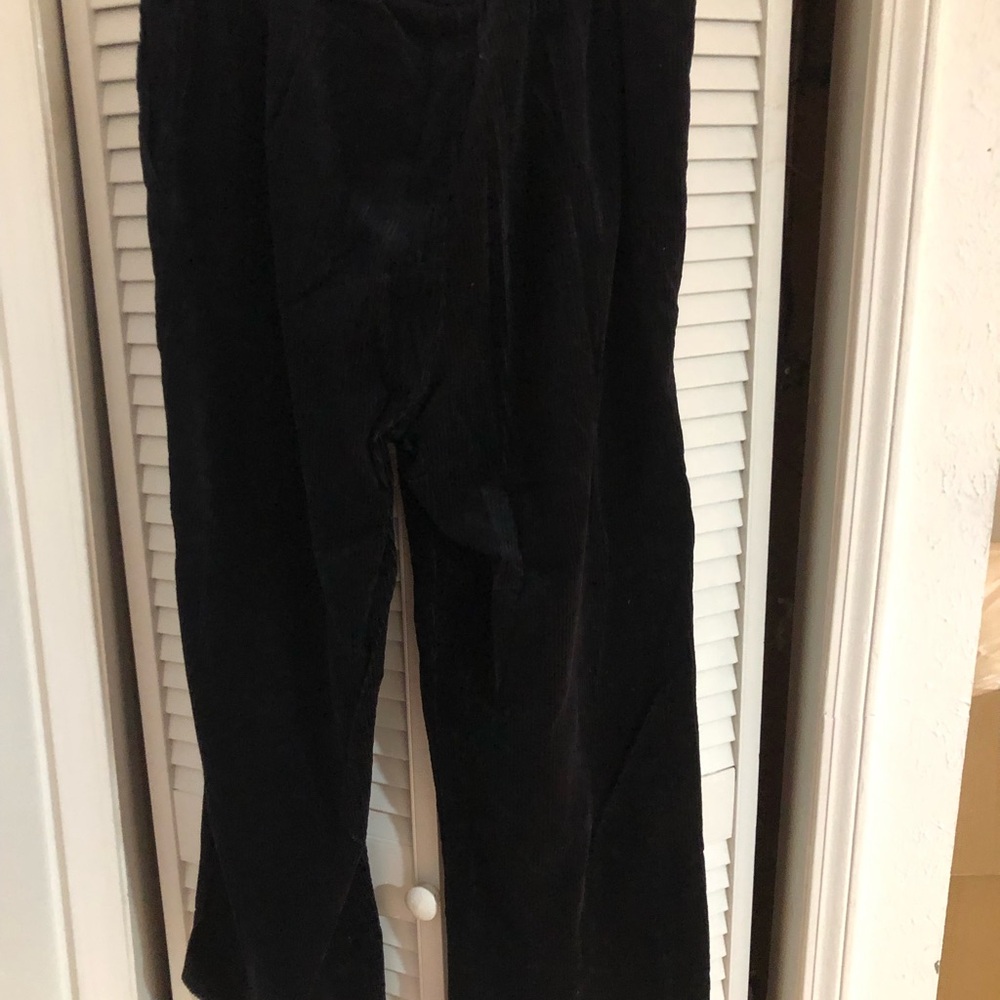 Eileen Fisher Black Wide-Leg Corduroy Pants 1X New With Tag - Picture 4 of 8
